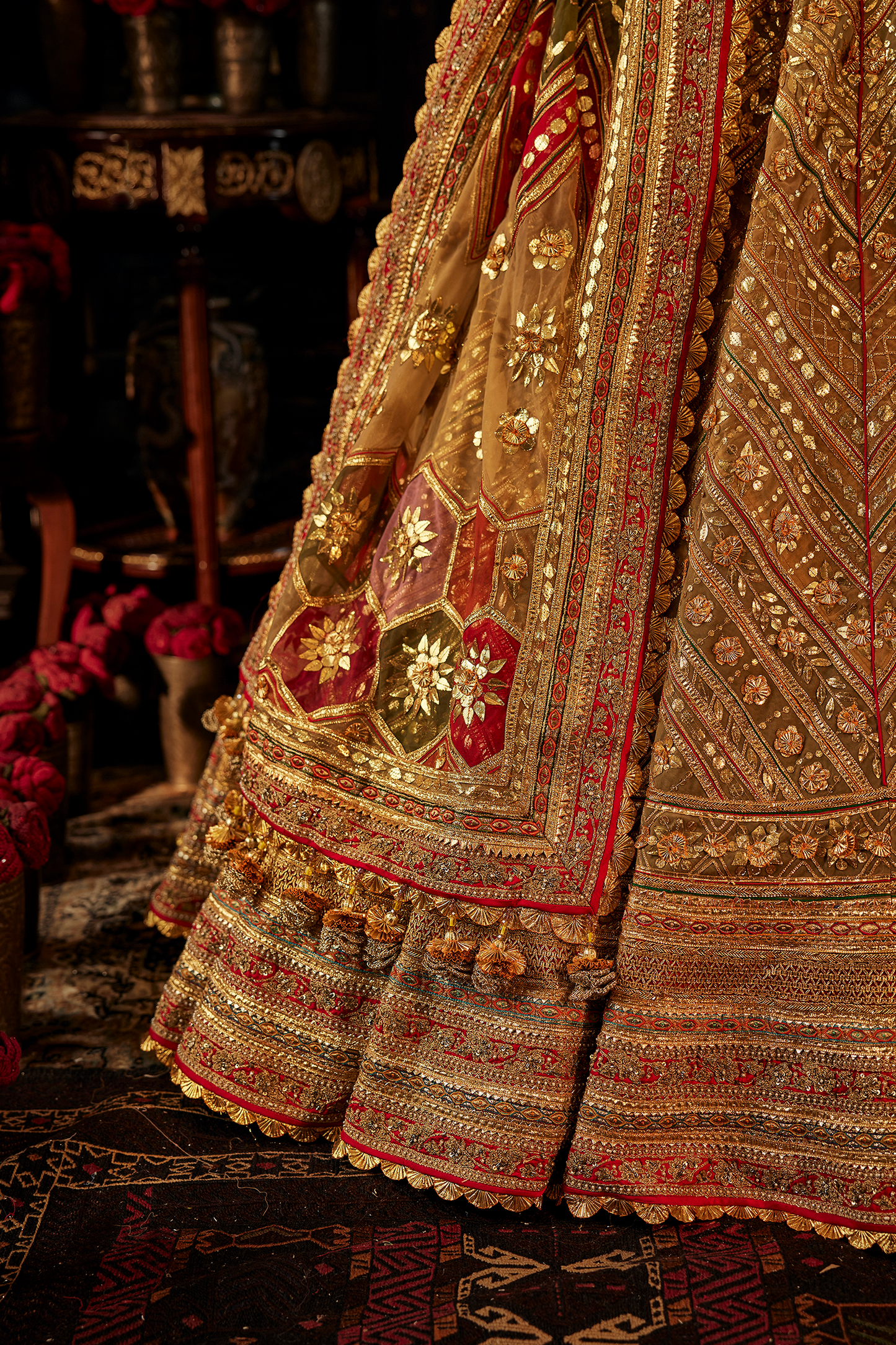 Molten Gold Gota Lehenga