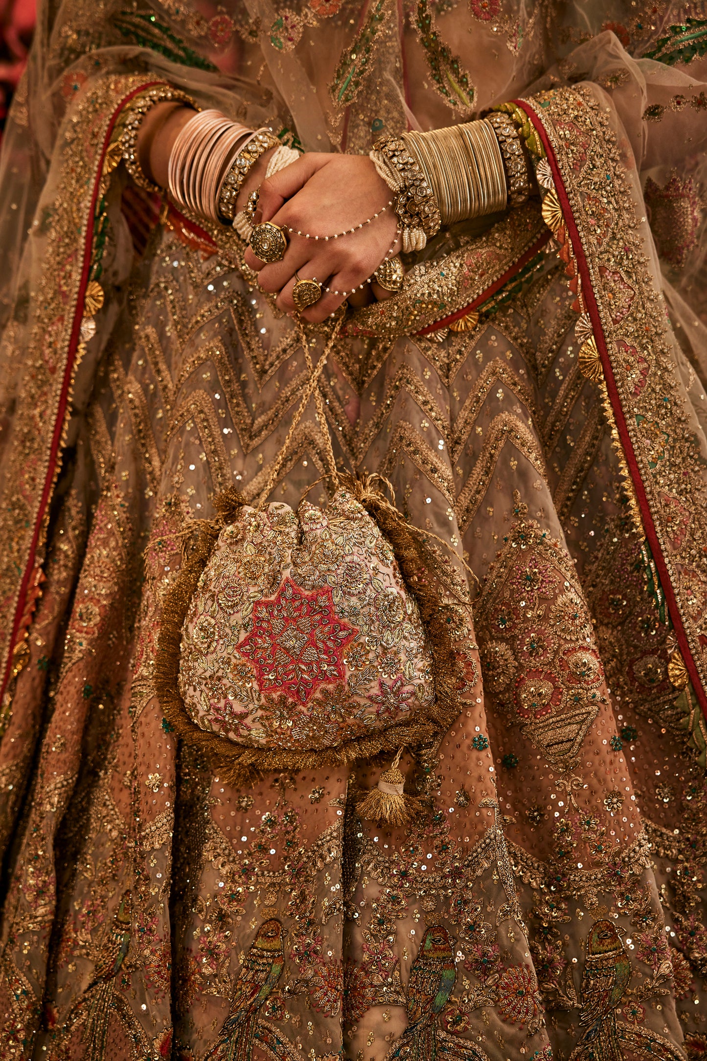 Blush Pink Tulle Lehenga