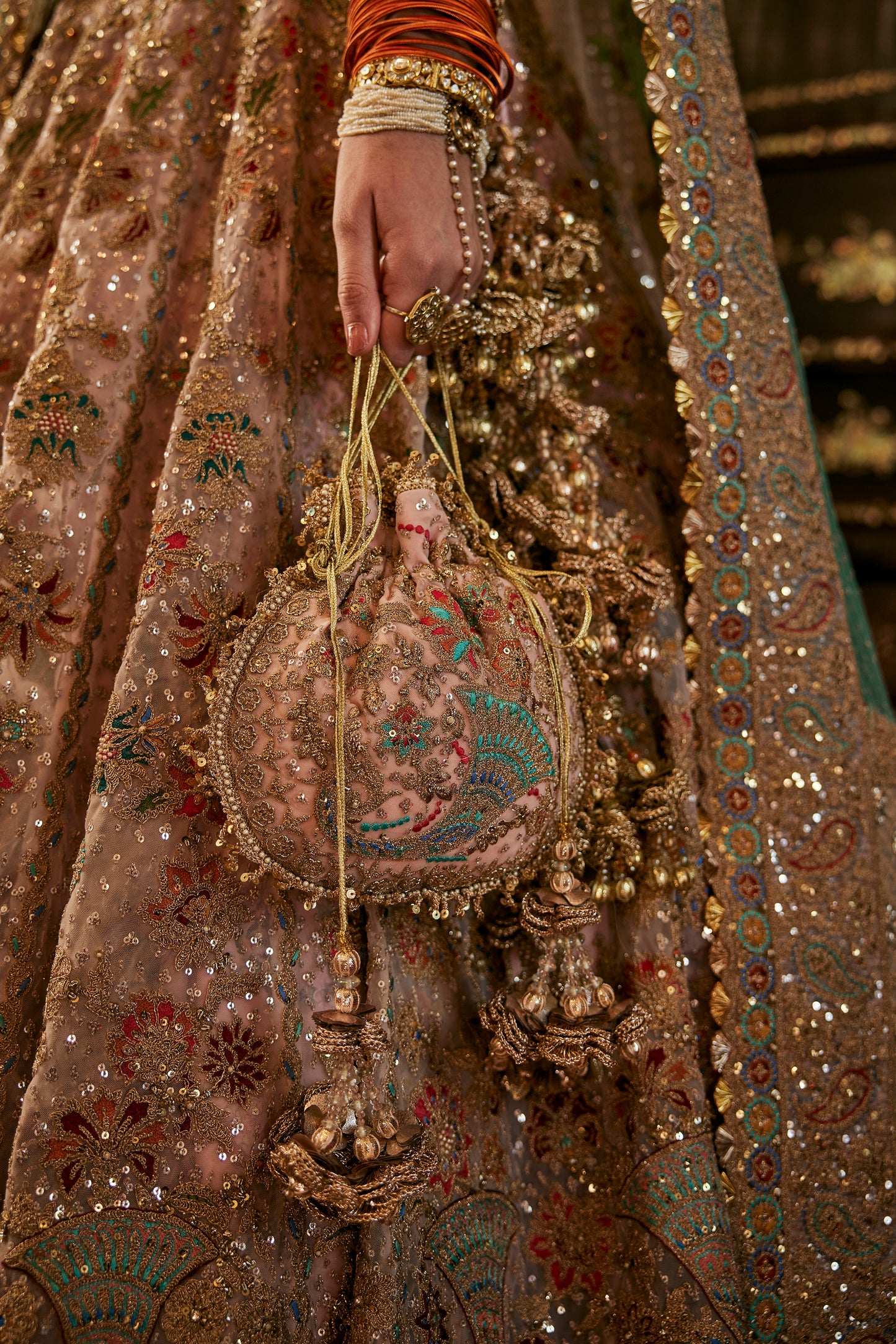 Pale Frosted Pink Lehenga