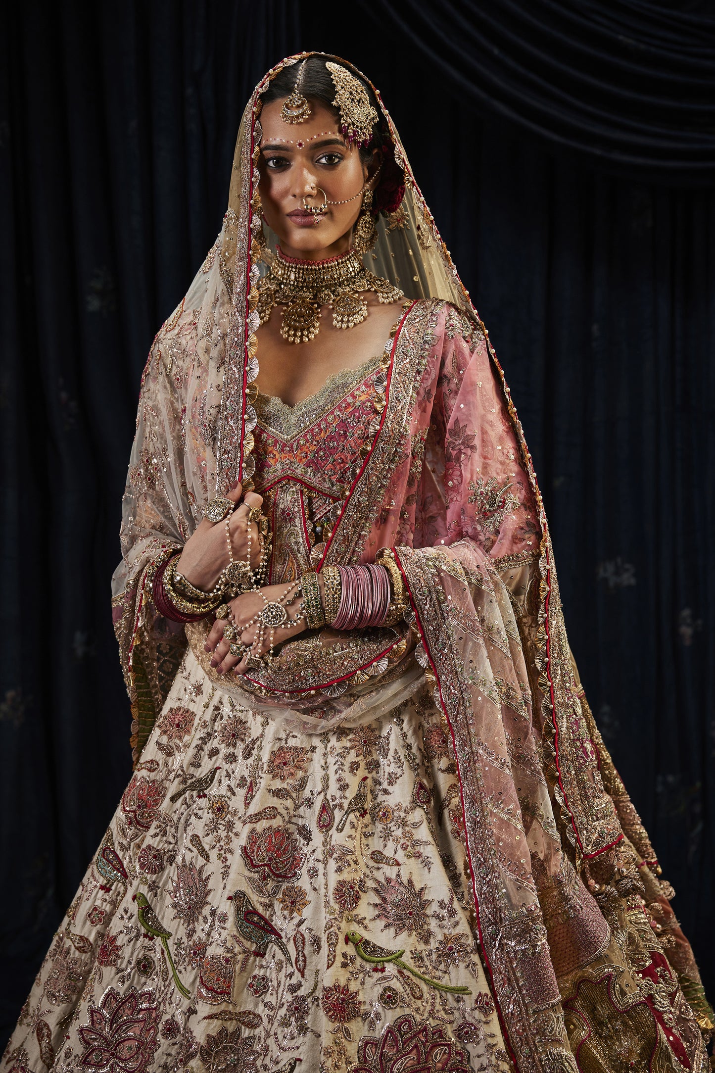 Ivory Silk Lehenga