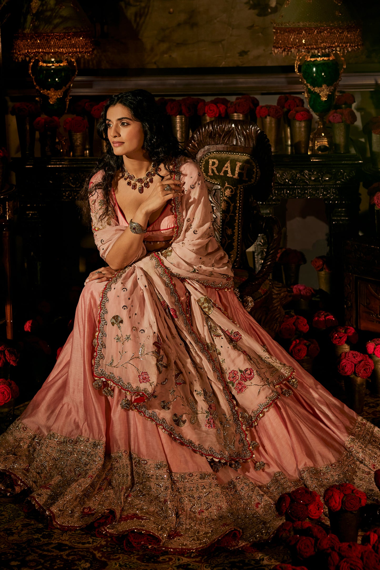 Soft Pink Silk Lehenga