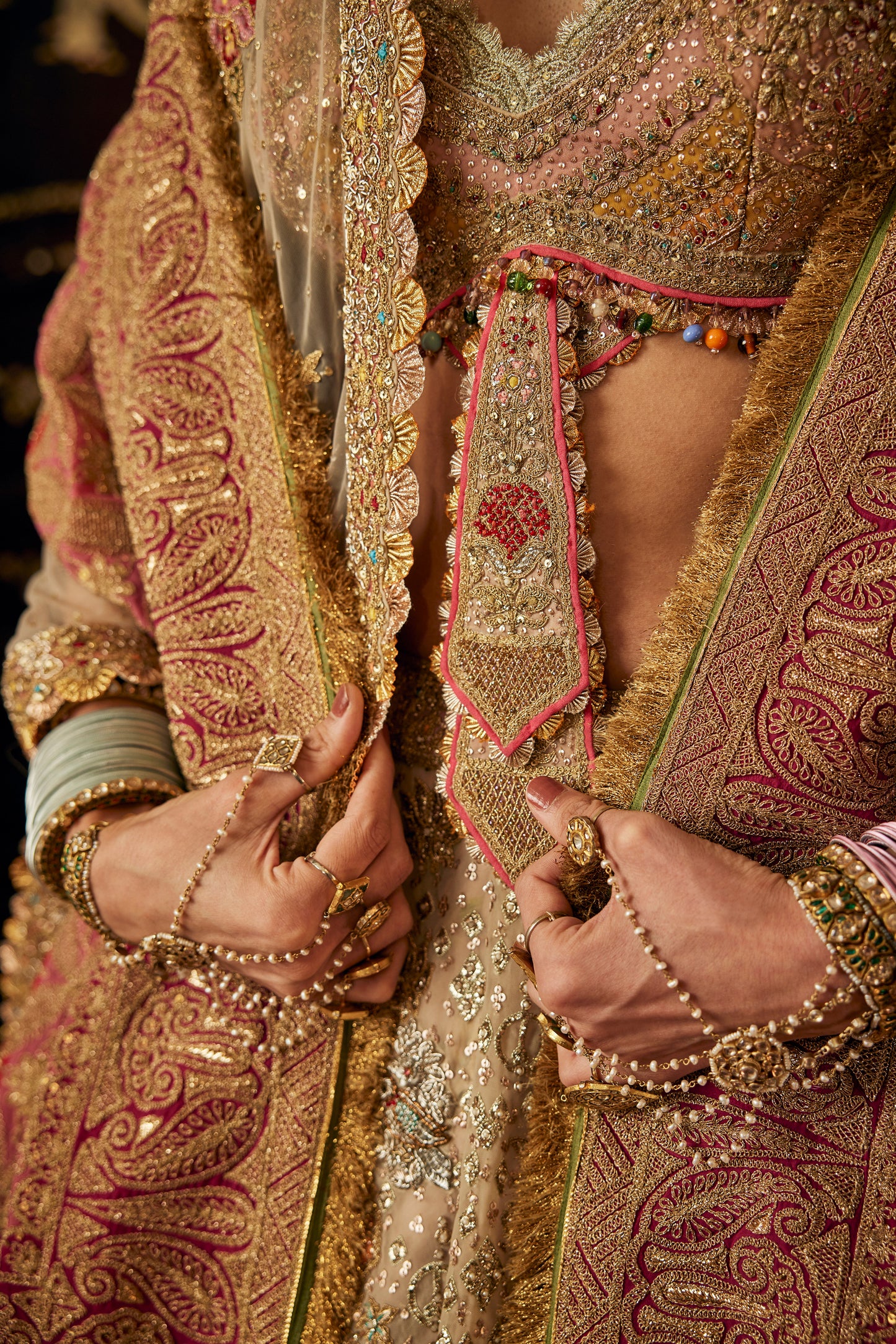 Ivory Peacock Tulle Lehenga