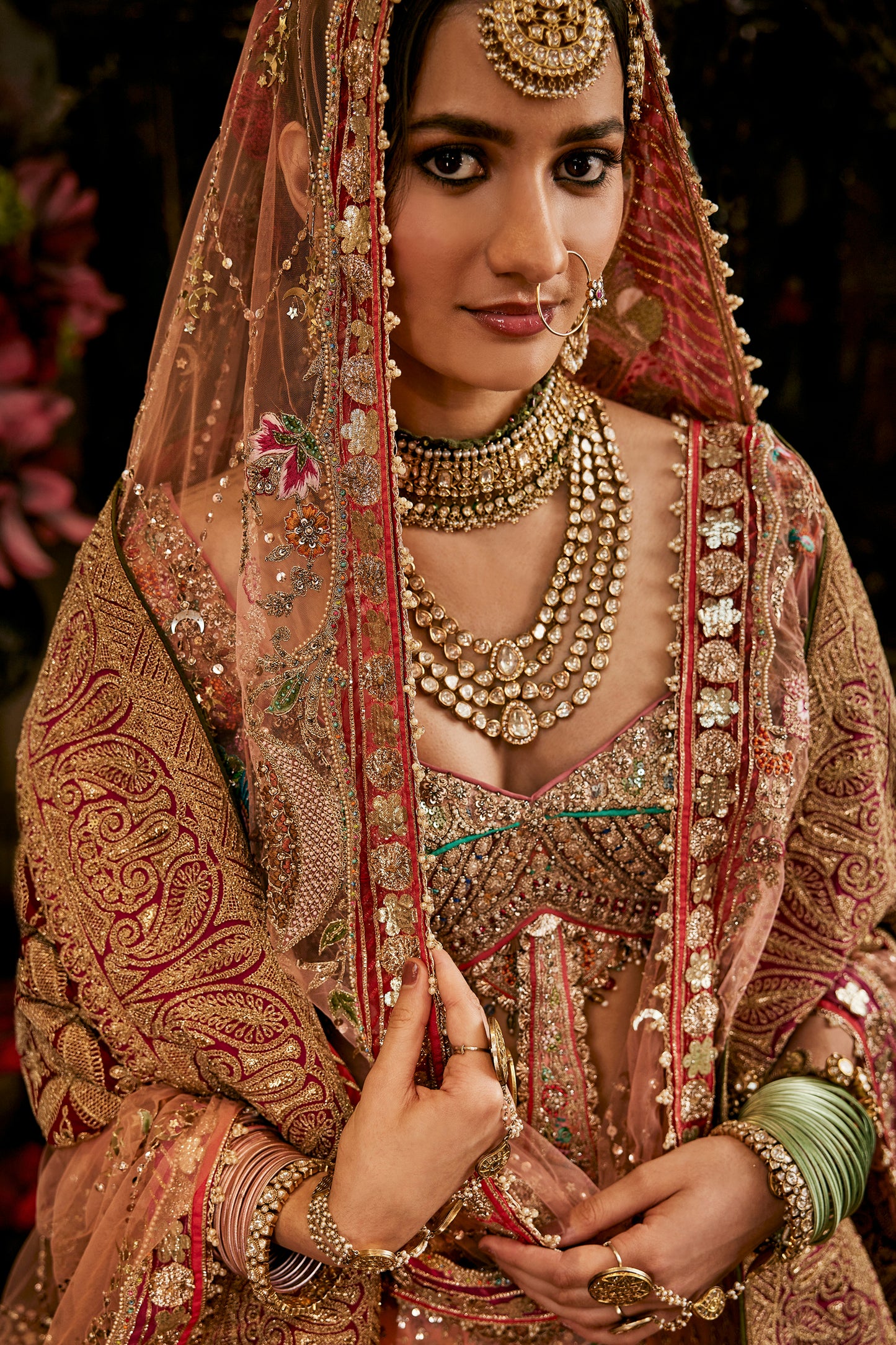 Peach Songbird Lehenga