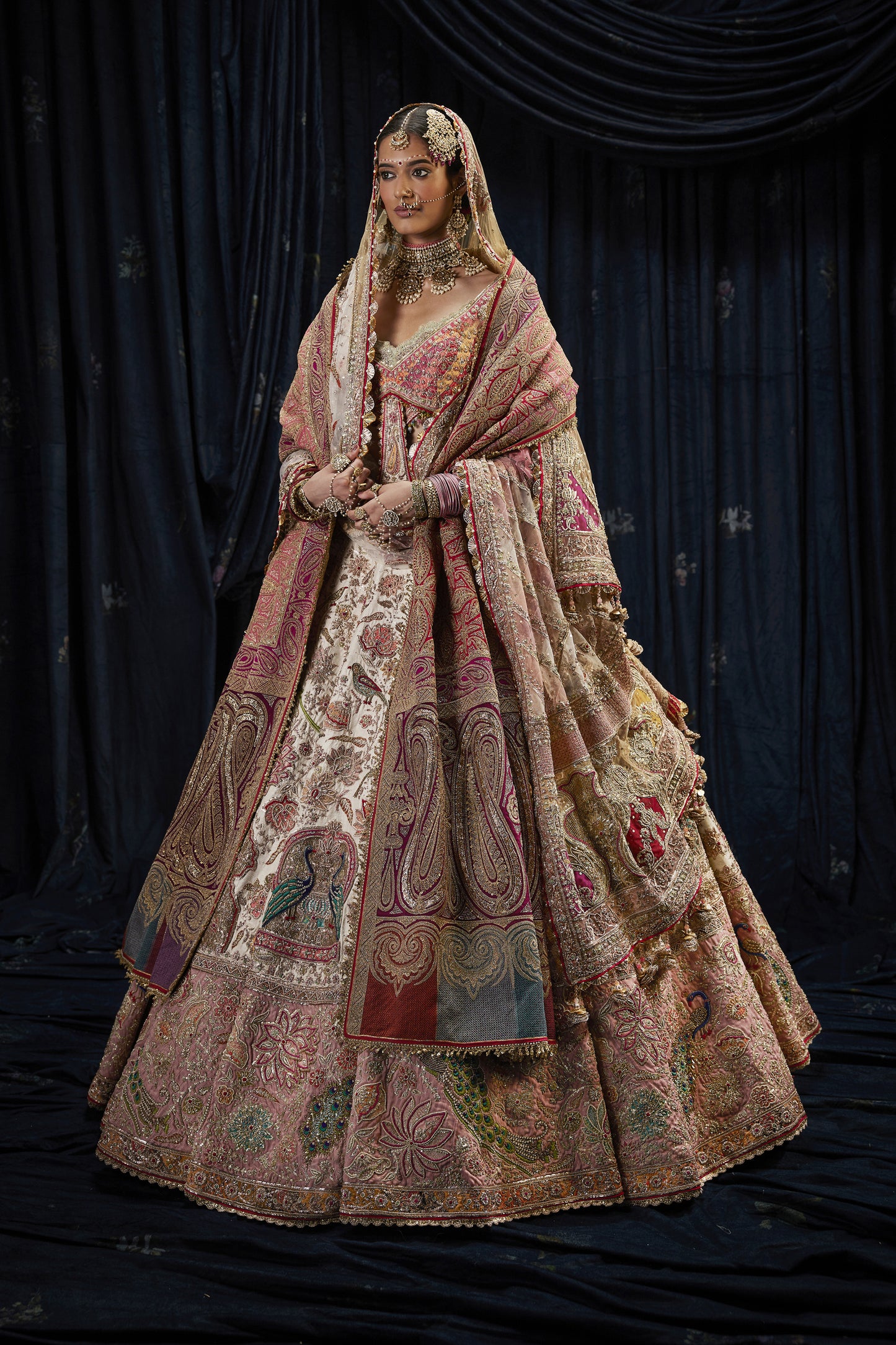 Ivory Silk Lehenga