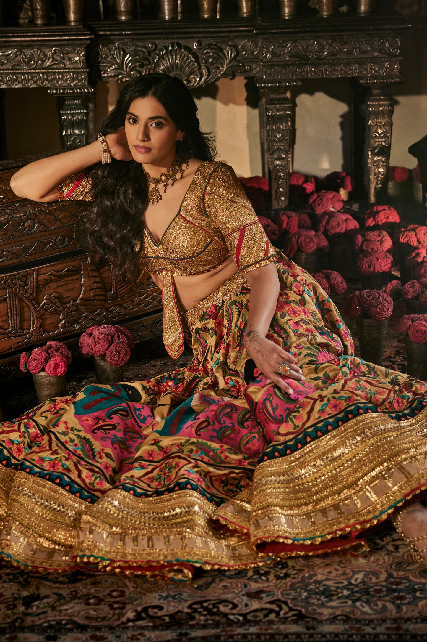 Earthy Gold Lehenga