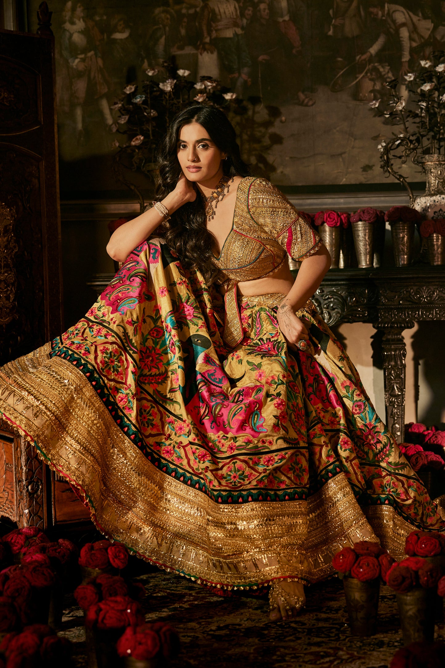 Earthy Gold Lehenga