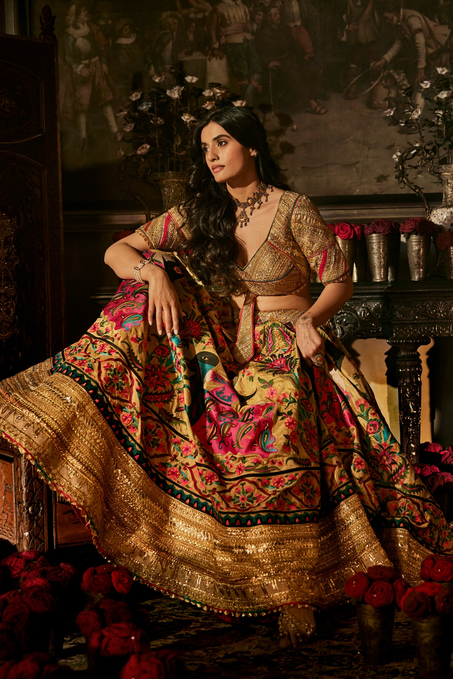 Earthy Gold Lehenga