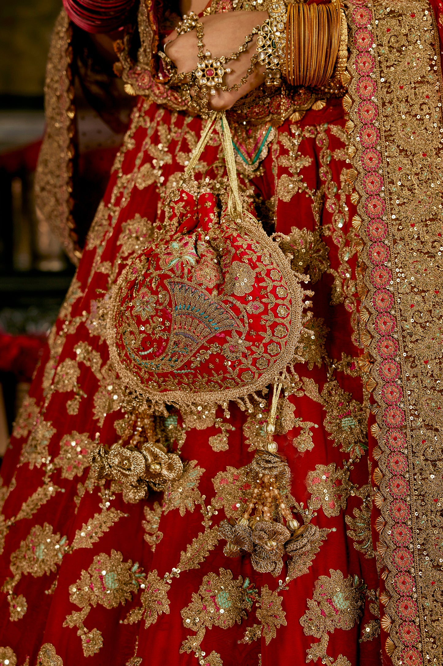 Earthy Red Jacobean Lehenga