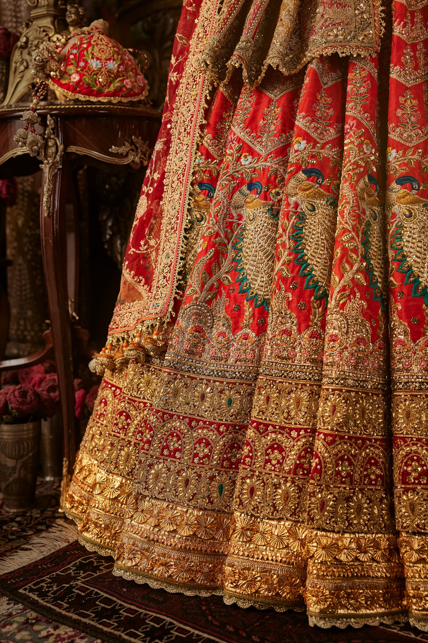 Red Archival Lehenga