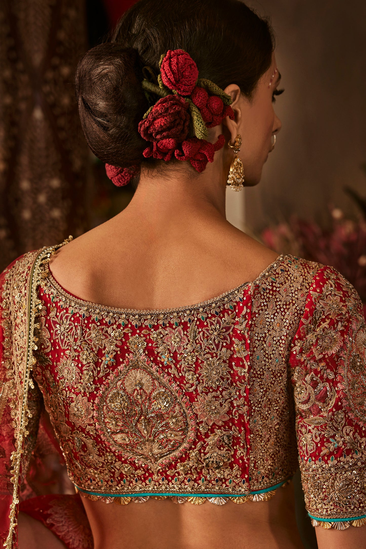 Red Archival Lehenga