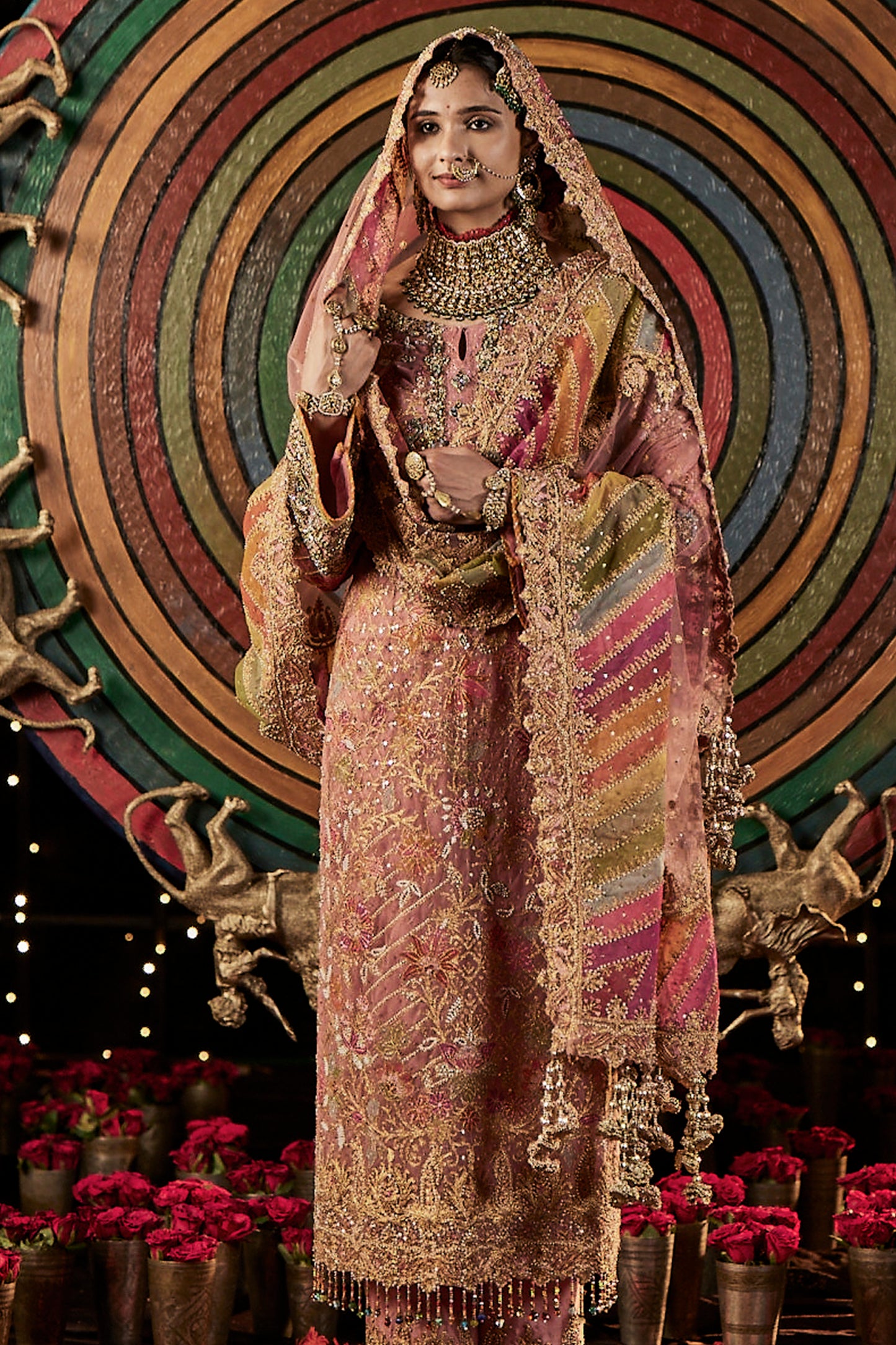 Earthy Pink Tulle Kurta