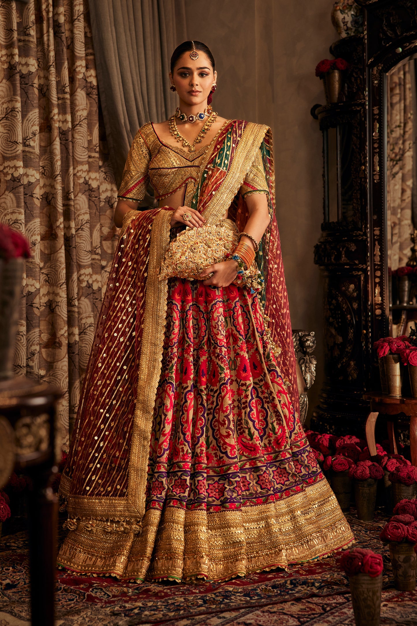 Earthy beige Lehenga