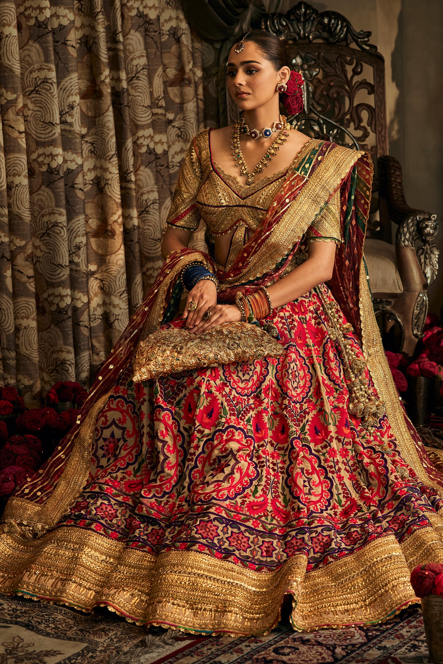 Earthy beige Lehenga