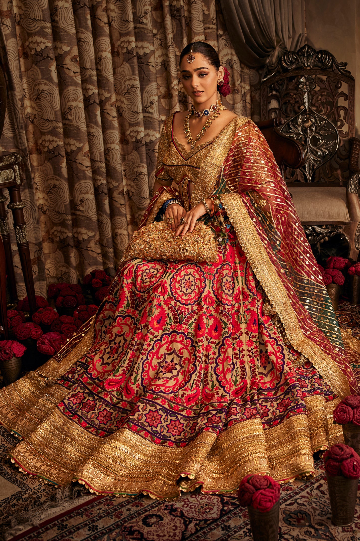 Earthy beige Lehenga