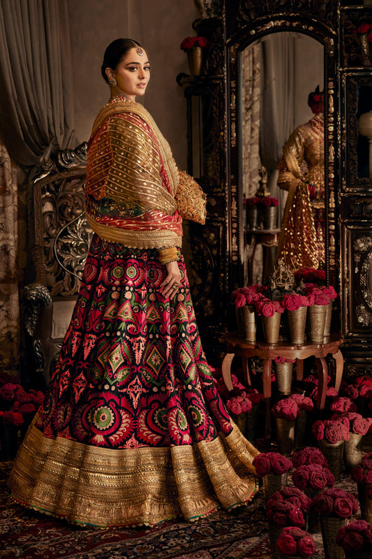 Inky black lehenga