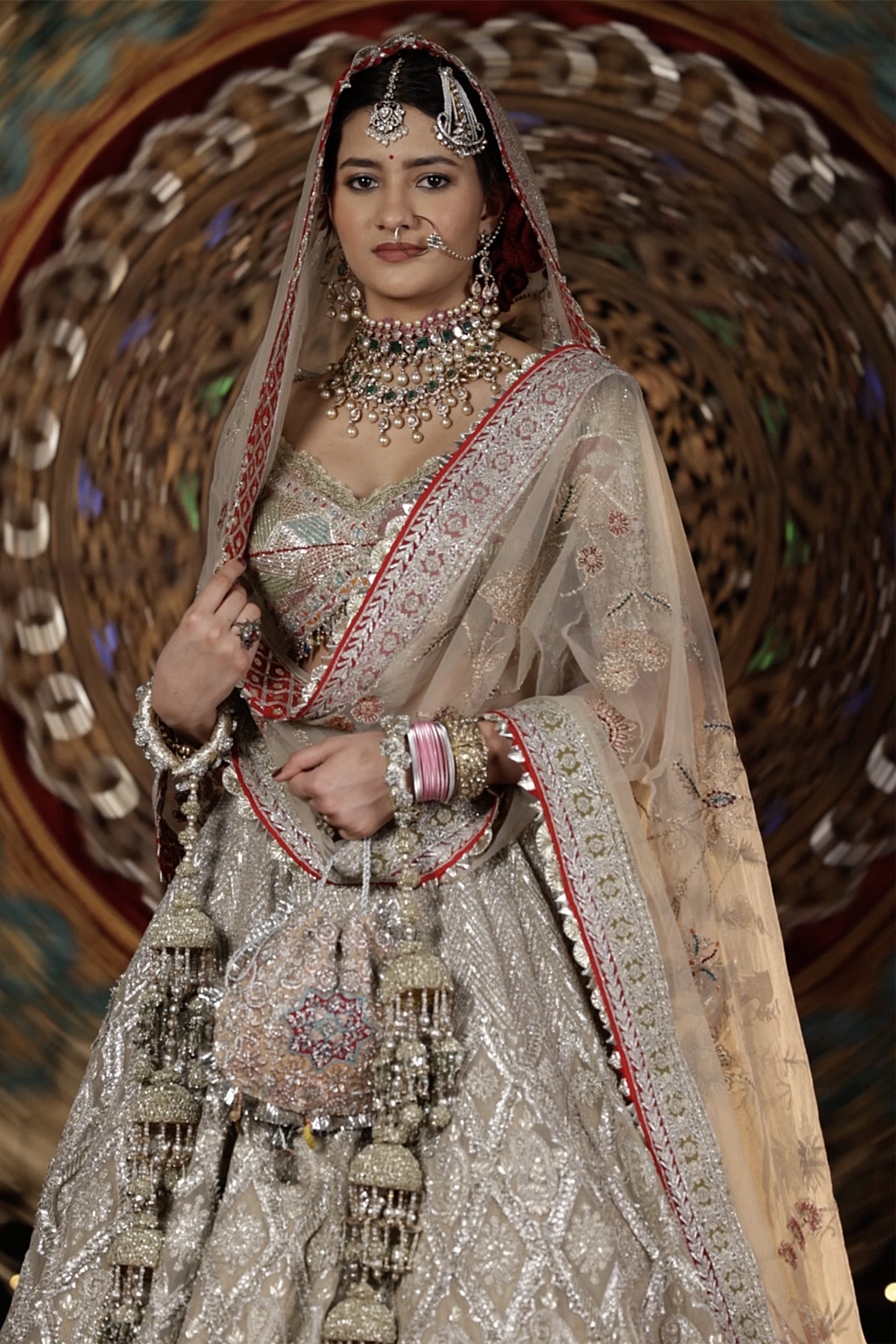 Silver sequin motifs on net. Indian dupatta. #indiandupatta #bridaldupatta  #lehengadupatta #netdupatta #embroidereddupattas … | Bridal dupatta, Net  dupatta, Sequins