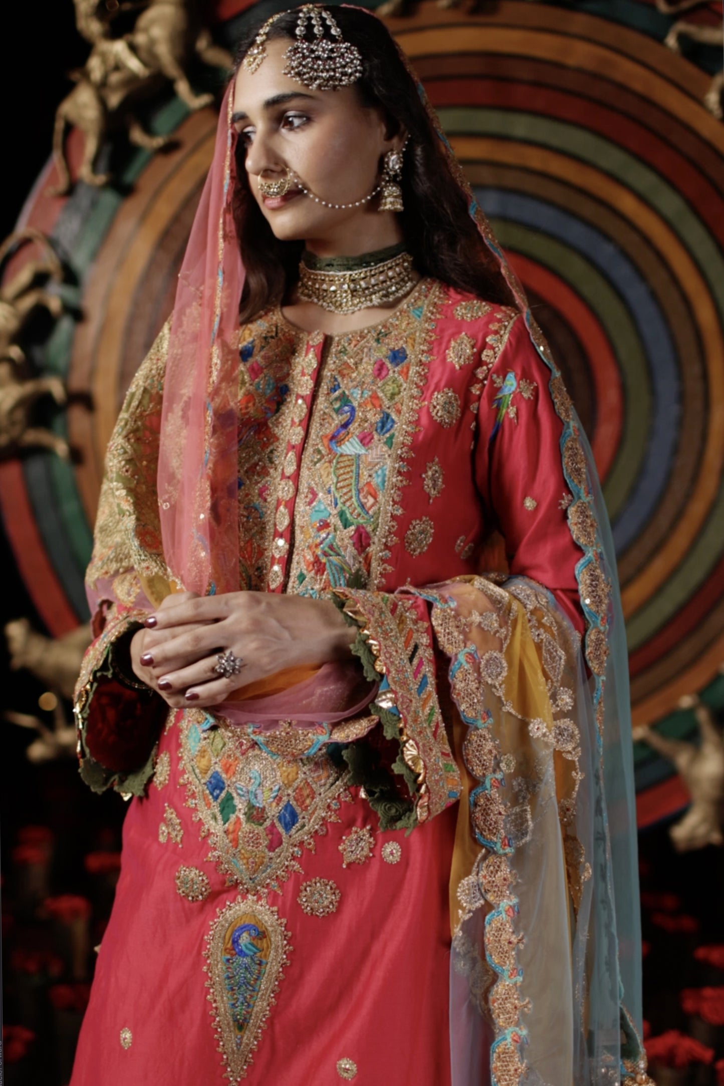 Rani Pink Silk Kurta