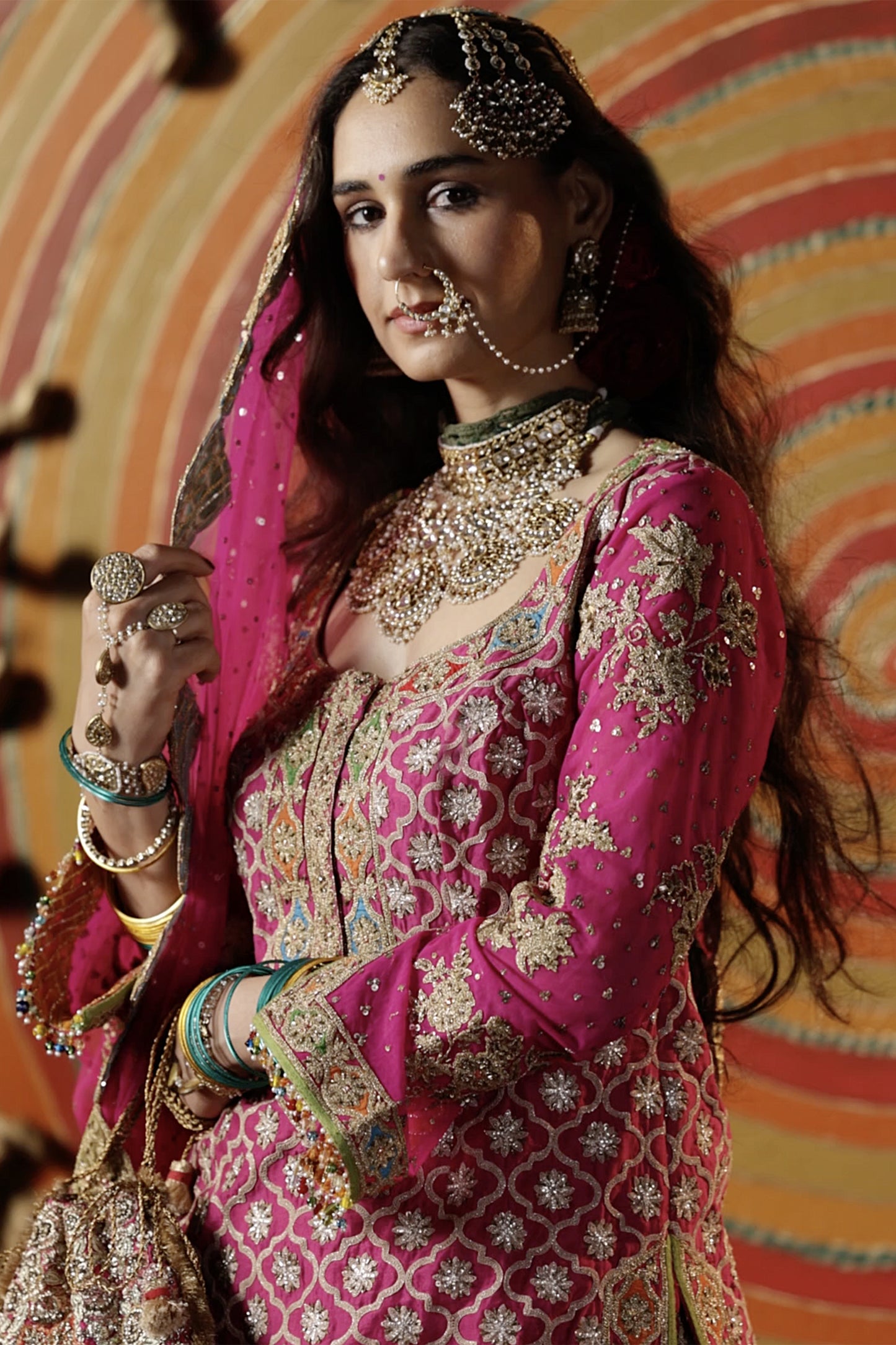 Ashes of Rose Pink Tulle Sharara Set