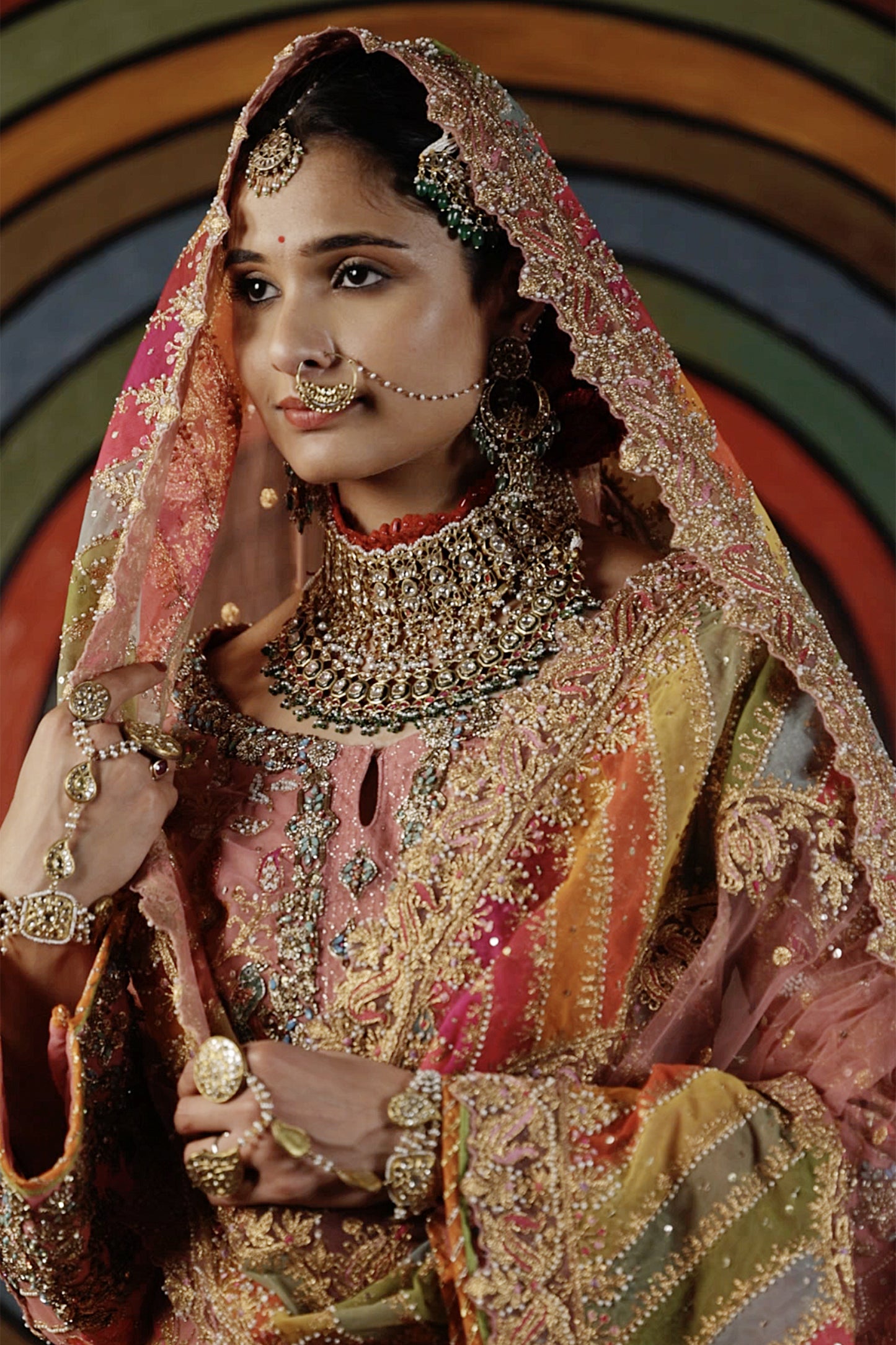 Earthy Pink Tulle Kurta