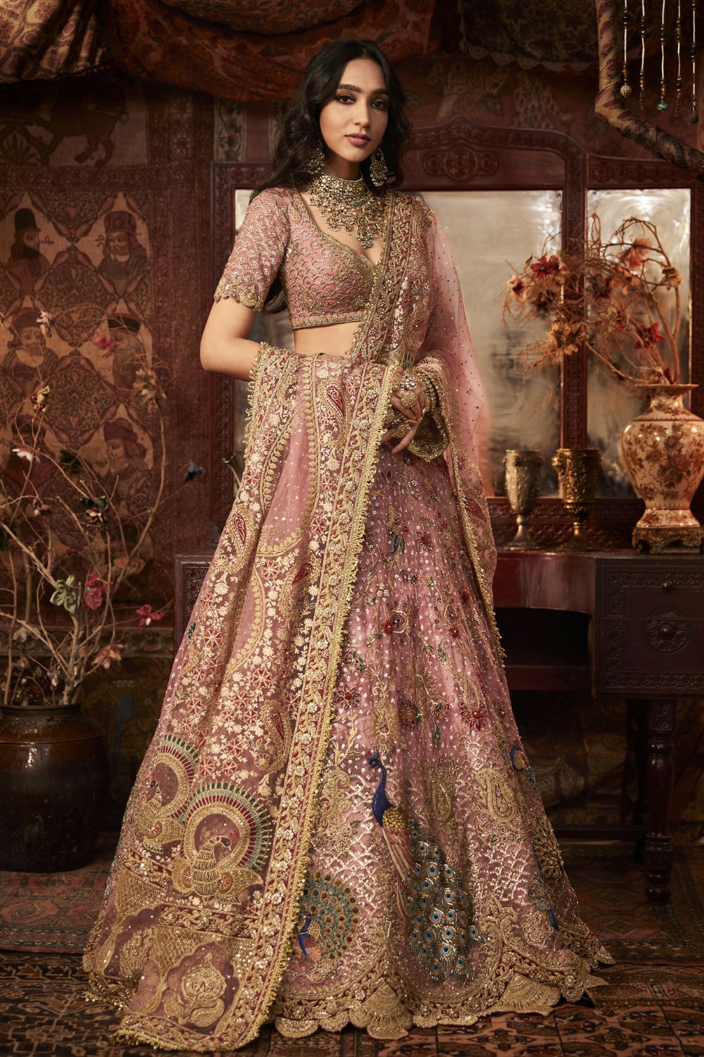 Mustard Gold Lehenga set – Rimple & Harpreet