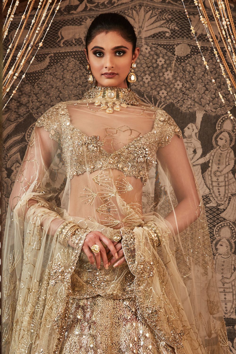 Pale Gold Lehenga set