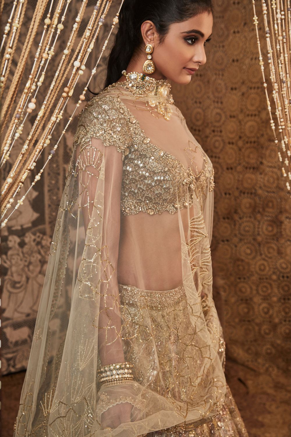 Pale Gold Lehenga set