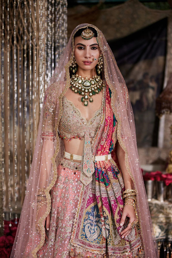 Peach Pink Lehenga Set – Rimple & Harpreet