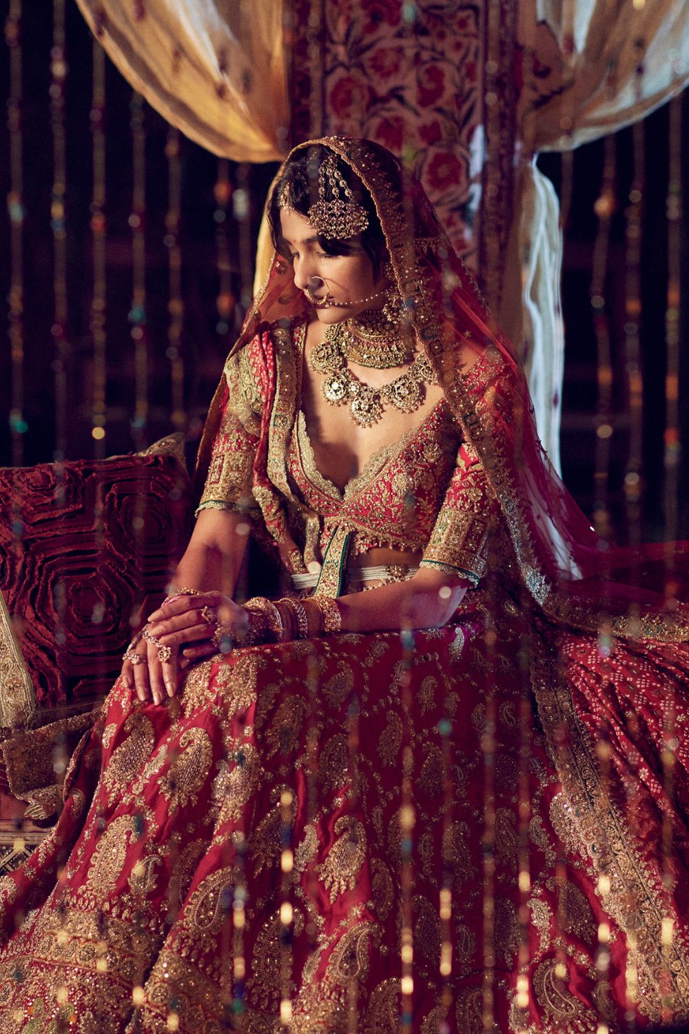 Bridal Lehengas : Beautiful heavy embroidered red wedding ...