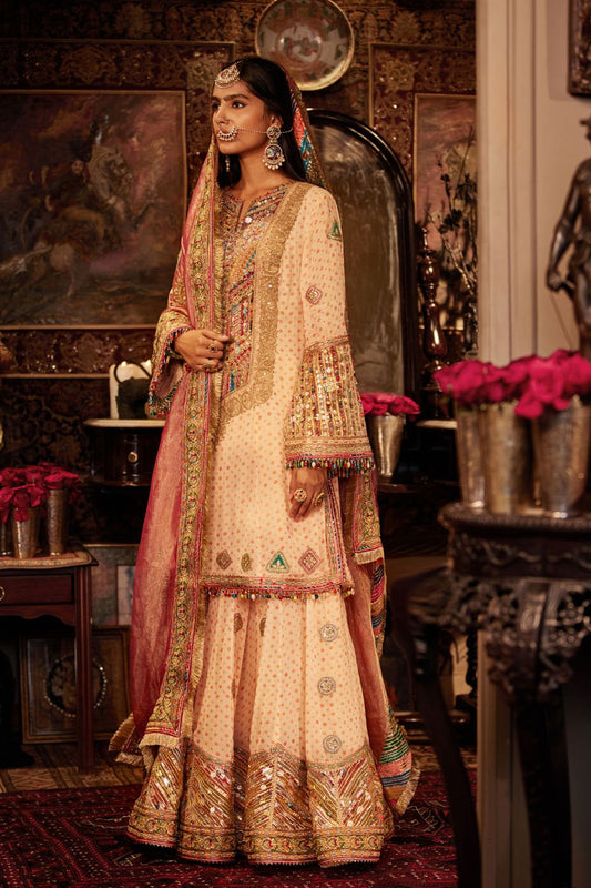 Butterscotch sharara set