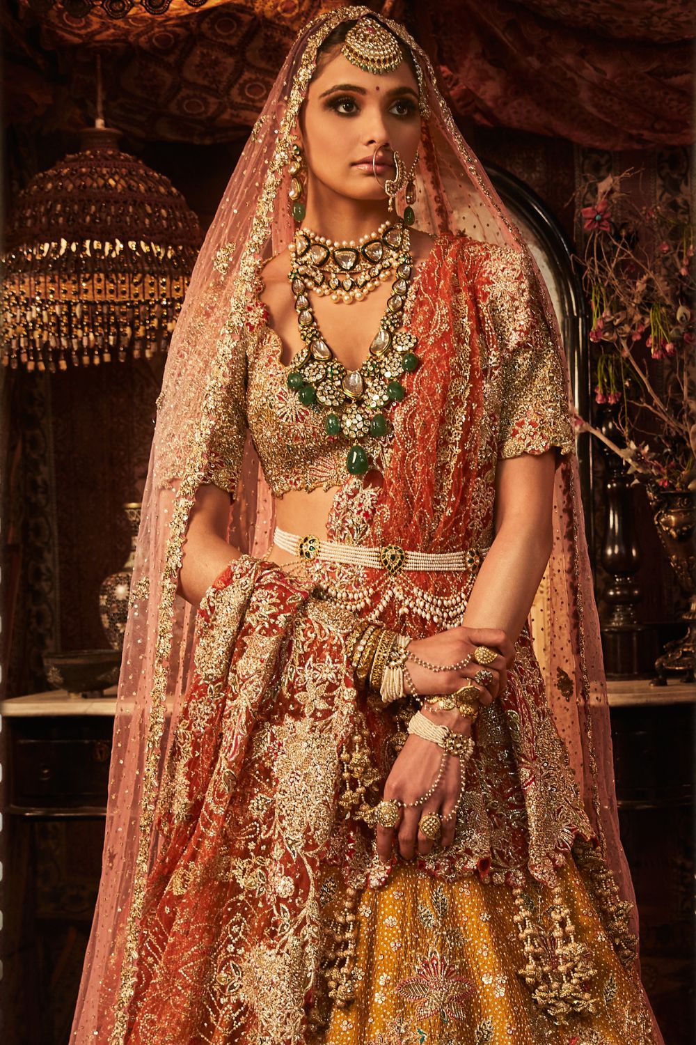 Mustard gold Lehenga Set