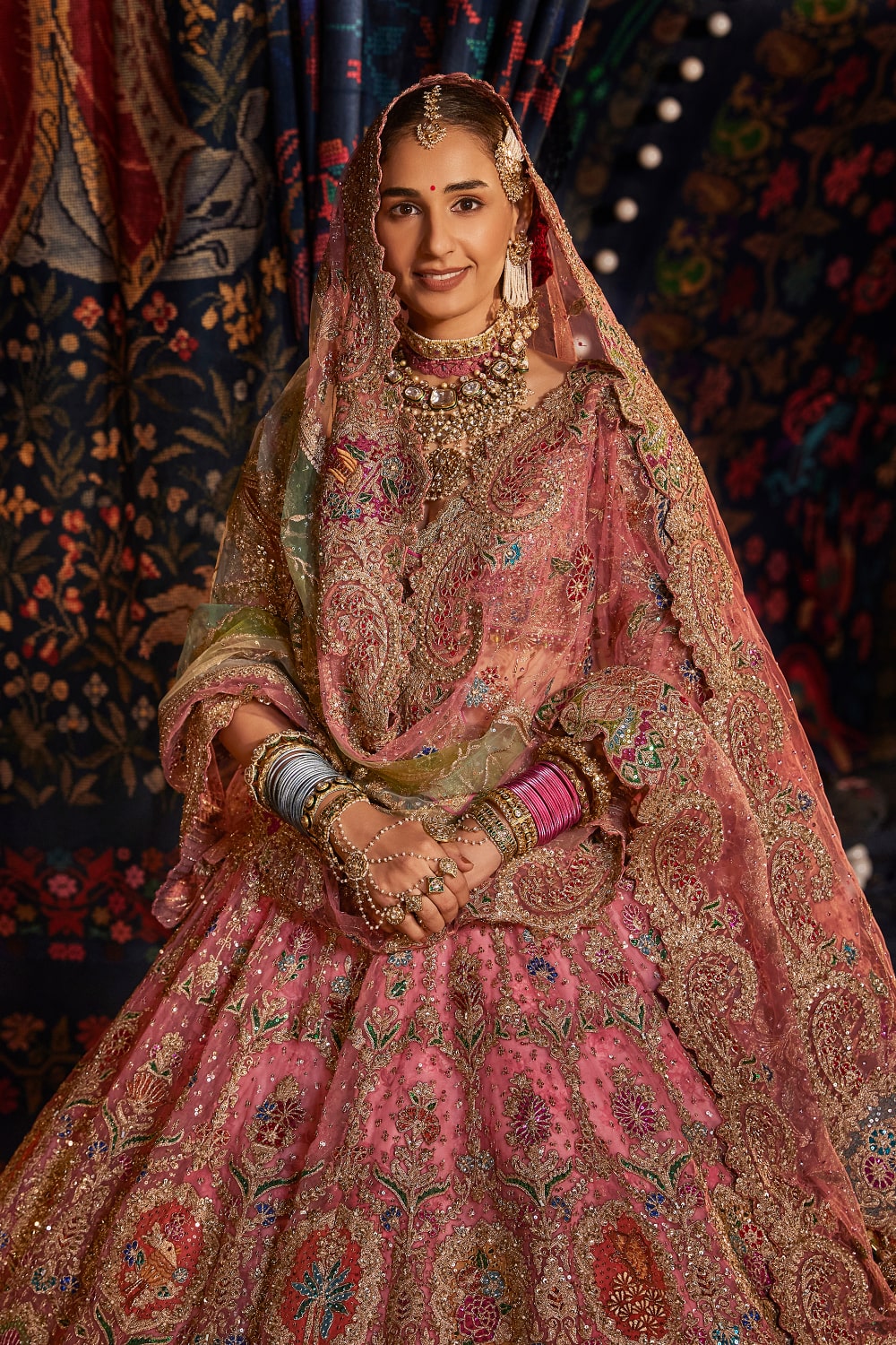 Traditional Red Designer Wedding long Trail Lehenga with Anarkali and  Embellishment -